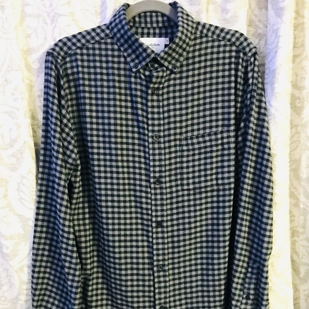 Goodfellow & Co. Mens Wool Plaid Button Down